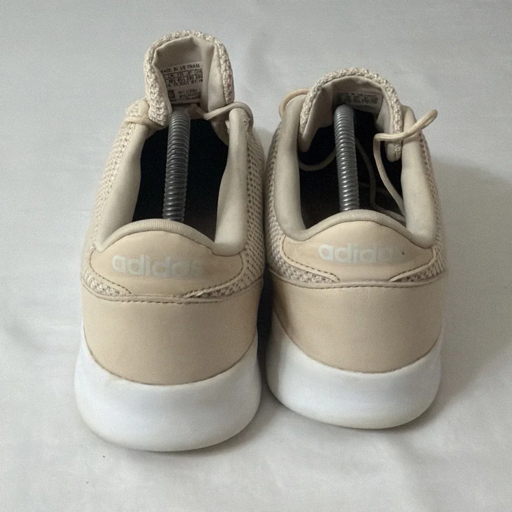 Adidas Womens EE8085 Ivory Cloudfoam QT Racer Sneakers 12 Running Shoes Gym Shoe